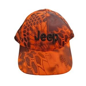 Jeep Blaze Orange Camo Kryptek Camouflage Baseball Cap Adjustable Hunting Hat